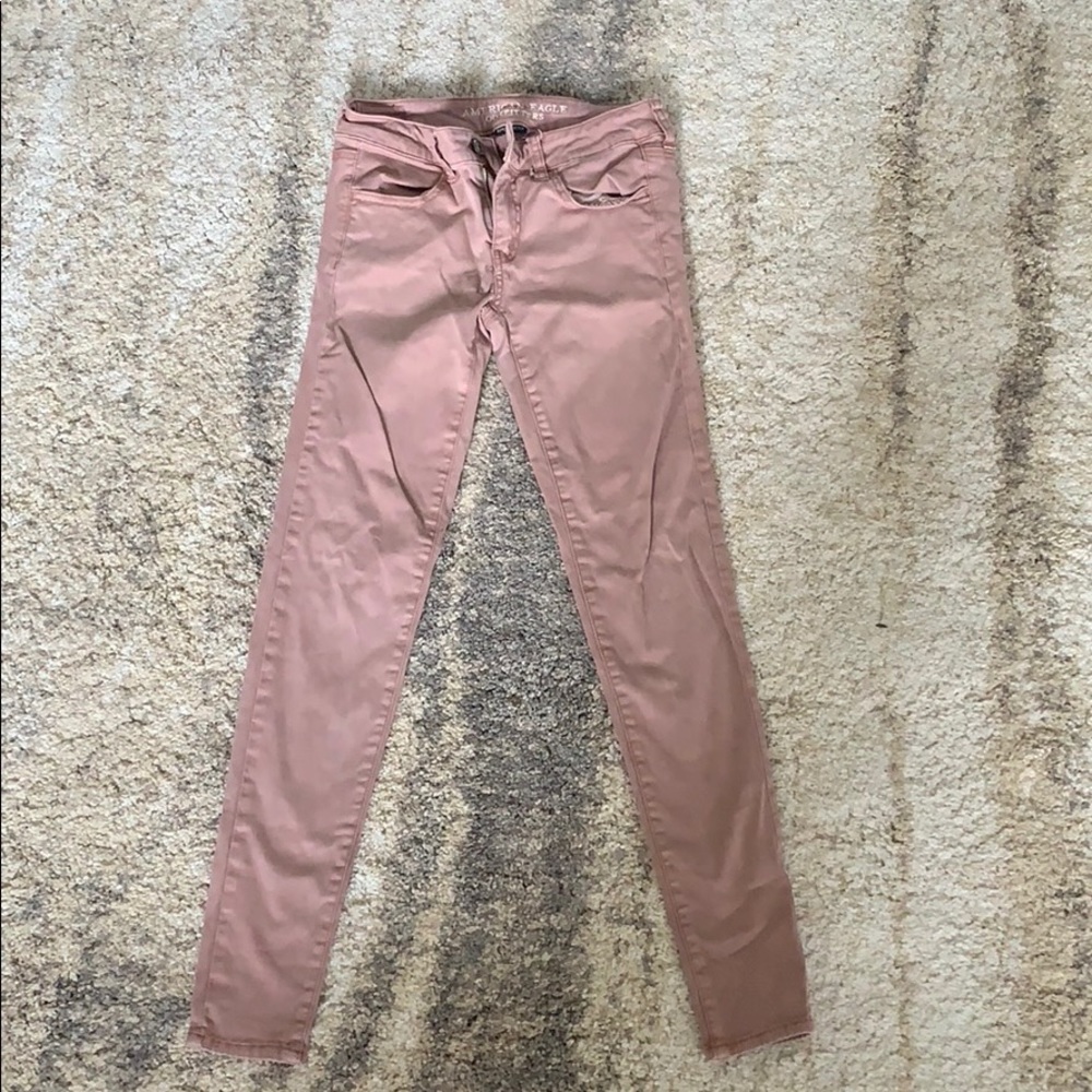 rose colored jeans